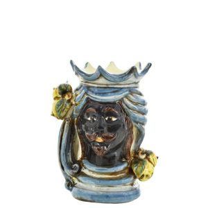 Testa h 15 limoni gialli mono blu maschio moro - Bomboniera