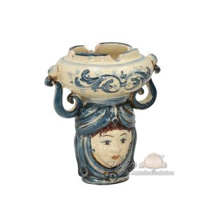 Testa a posacenere h 15 mono blu femmina - Bomboniera