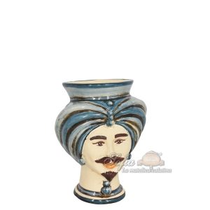 Testa h 16 corona liscia tuareg mono blu maschio bianco - Bomboniera