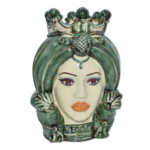 Testa h 40 c/turbante mono verde femmina