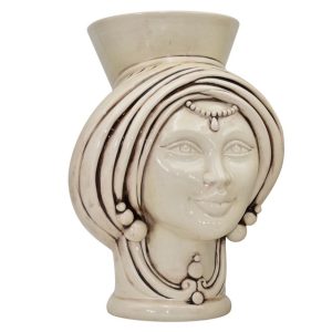 Testa h 30 corona liscia madreperla antichizzato femmina