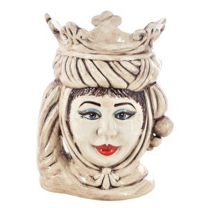 Testa h 20 madreperla antichizzato c/espressione femmina