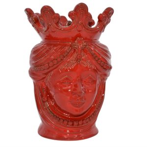 Testa h 40 c/perline rosso fuoco femmina (selenio)