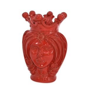 Testa h 25 turbante rosso fuoco femmina