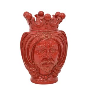 Testa h 25 turbante rosso fuoco maschio