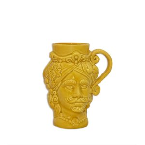 Tazza a testa h 15 senape maschio - Bomboniera