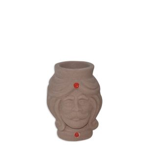 Testa h 10 tortora opaco c/perline rosse maschio