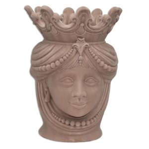 Testa h 40 c/perline tortora opaco femmina