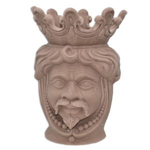 Testa h 40 c/perline tortora opaco maschio