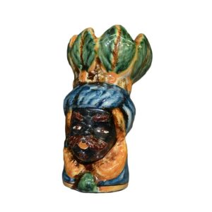 Testa h 10 c/piume blu/arancio maschio moro