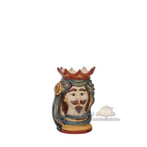 Testa h 15 blu/arancio/rosso maschio bianco - Bomboniera