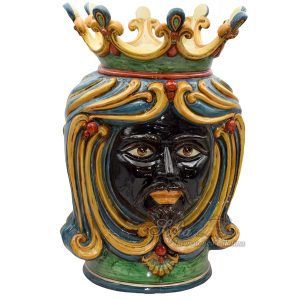 Testa h 60 blu/arancio/rosso maschio moro