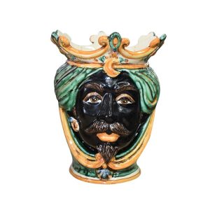 Testa h 25 liscia verde/arancio maschio moro
