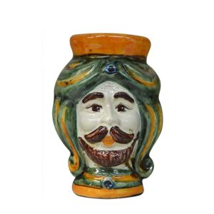 Testa h 10 verde/arancio maschio bianco - Bomboniera