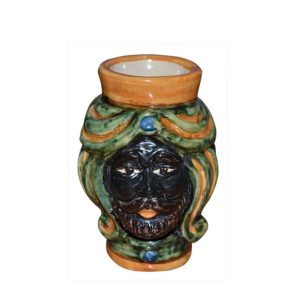 Testa h 10 verde/arancio maschio moro - Bomboniera