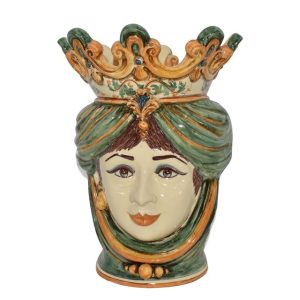 Testa h 40 liscia verde/arancio femmina