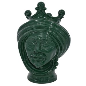 Testa h 30 verde antico s/espressione maschio