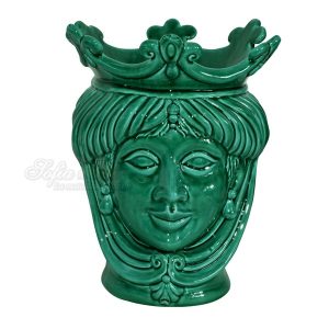 Testa h 25 liscia verde smeraldo femmina
