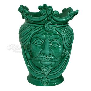Testa h 25 liscia verde smeraldo maschio