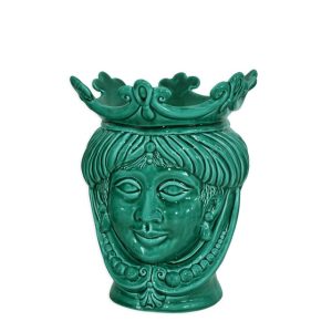 Testa h 25 c/perline verde smeraldo femmina