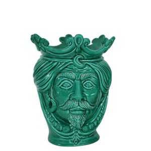 Testa h 25 c/perline verde smeraldo maschio