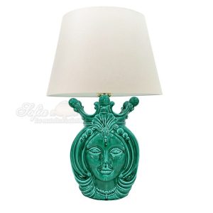 Lume a testa h 38 new verde smeraldo femmina (h65 c/paralume Ø40)
