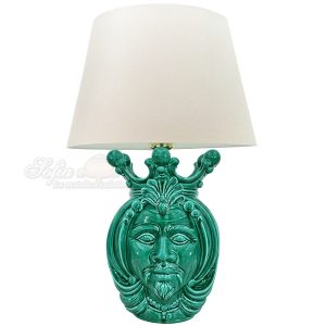 Lume a testa h 38 new verde smeraldo maschio (h65 c/paralume Ø40)