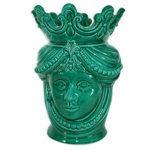 Testa h 40 c/perline verde smeraldo femmina