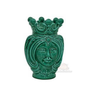 Testa h 25 turbante verde smeraldo femmina