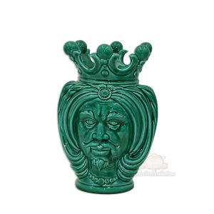 Testa h 25 turbante verde smeraldo maschio
