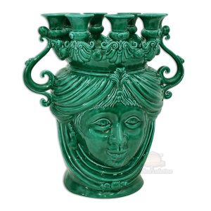Testa a candeliere h 40 verde smeraldo femmina