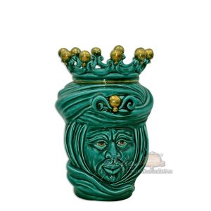 Testa h 20 tuareg verde rame c/espressione maschio