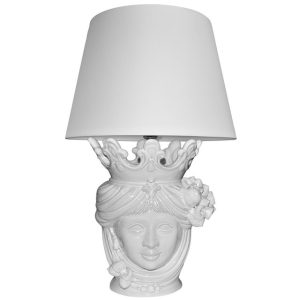 Lume a testa h 40 limoni white line femmina (h70 c/paralume Ø45)