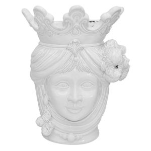 Applique a testa di moro h 40 limoni white line femmina