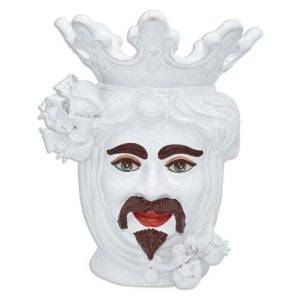 Testa h 40 melograni white line c/espressione maschio