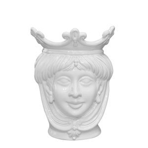 Applique a testa di moro liscia h 25 white line femmina