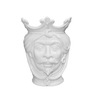 Applique a testa di moro liscia h 25 white line maschio