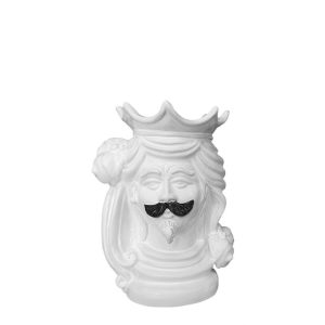 Testa h 15 limoni white line baffi neri maschio - Bomboniera