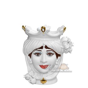 Testa h 25 melograni white/gold femmina c/espressione