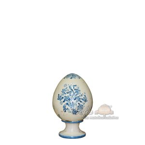 Uovo c/piede h 10 s. d'arte mono blu