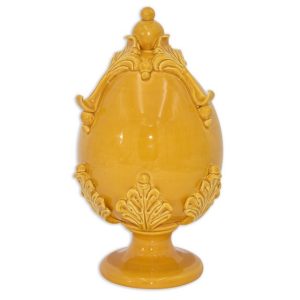 Uovo c/piede h 35 plastico sofia senape