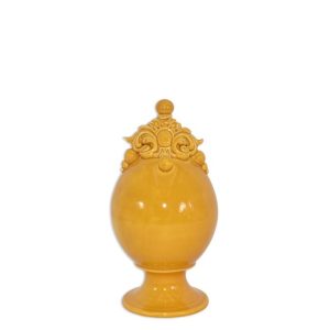 Uovo c/piede h 18 plastico sofia senape