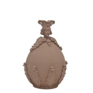 Uovo a personaggio maschio h 25 tortora opaco