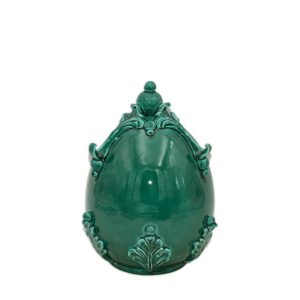 Uovo h 22 plastico sofia verde smeraldo