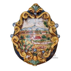 Uovo h 22 c/greca rilievo ornato calatino paesaggio etna