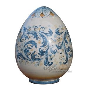 Uovo h 20 s. d'arte blu/arancio