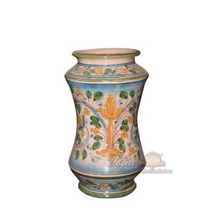 Vaso albarello h 25 antico fogliame