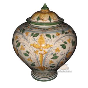 Potiche h 35 antico fogliame
