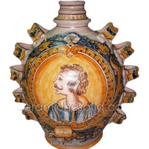 Orcio h 30 c/manici c/figurato antiche riproduzioni di caltagirone