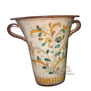 Vaso cantro h 20 antiche riproduzioni di caltagirone c/mazzolino